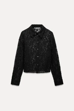 Discount CAMISA ENCAJE LENTEJUELAS Mujer Camisas / Blusas