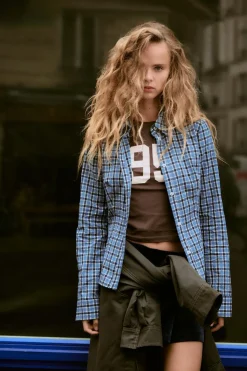 Discount CAMISA ENTALLADA CUADROS Mujer Camisas / Blusas