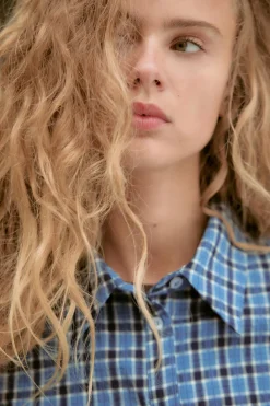 Discount CAMISA ENTALLADA CUADROS Mujer Camisas / Blusas