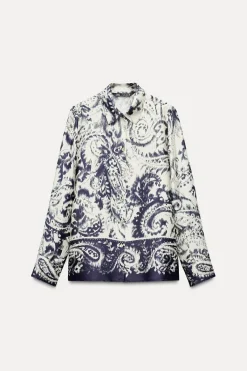 New CAMISA ESTAMPADA ABERTURAS Mujer Camisas / Blusas