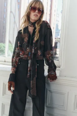 Best CAMISA ESTAMPADA FLORES ZW COLLECTION Mujer Camisas / Blusas