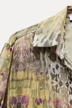 Hot CAMISA ESTAMPADA HILO METALIZADO Mujer Camisas / Blusas