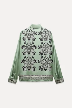 Discount CAMISA ESTAMPADA SATINADA Mujer Camisas / Blusas