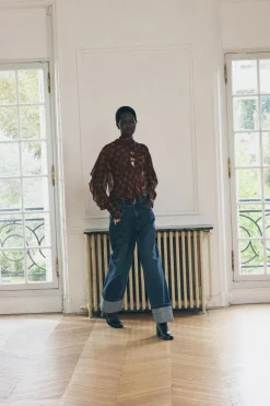 Outlet CAMISA ESTAMPADA VOLANTE ZW COLLECTION Mujer Camisas / Blusas