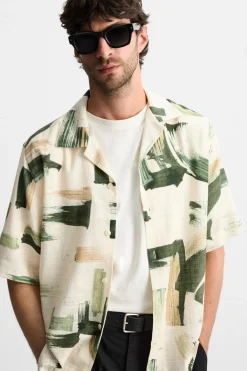 Outlet CAMISA ESTAMPADO ABSTRACTO Hombre Camisas