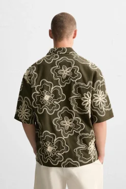 Fashion CAMISA ESTAMPADO FLORAL Hombre Camisas