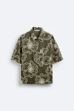 Fashion CAMISA ESTAMPADO FLORAL Hombre Camisas