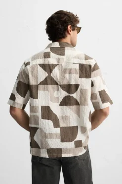 Online CAMISA ESTAMPADO GEOMÉTRICO Hombre Camisas