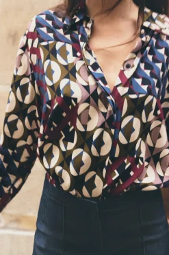 Hot CAMISA ESTAMPADO GEOMÉTRICO Mujer Camisas / Blusas