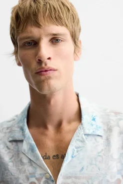 Online CAMISA ESTAMPADO MOSAICO Hombre Camisas