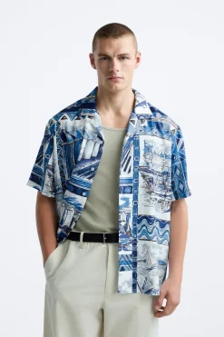 Sale CAMISA ESTAMPADO PAISAJES Hombre Camisas