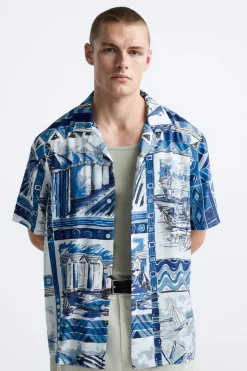 Sale CAMISA ESTAMPADO PAISAJES Hombre Camisas
