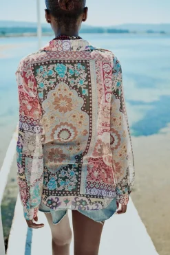 Clearance CAMISA ESTAMPADO PATCHWORK Mujer Camisas / Blusas