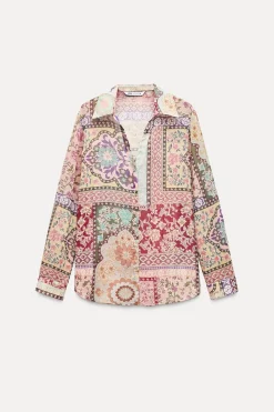 Clearance CAMISA ESTAMPADO PATCHWORK Mujer Camisas / Blusas