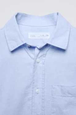 Niños ZARA 6 - 14 Años·Camisas / Sobrecamisas|6 - 14 Años·Trajes<CAMISA ESTRUCTURA BOLSILLO
