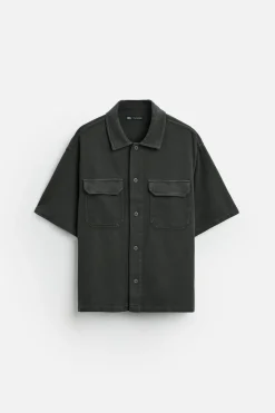 Fashion CAMISA ESTRUCTURA BOLSILLOS Hombre Camisas