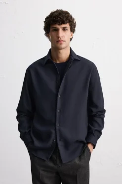 Fashion CAMISA ESTRUCTURA CON LANA Hombre Camisas