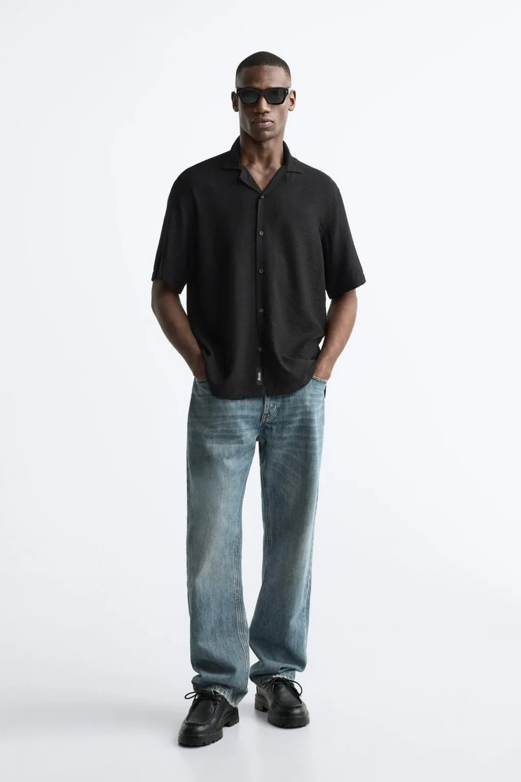 Hot CAMISA ESTRUCTURA CON VISCOSA Hombre Camisas