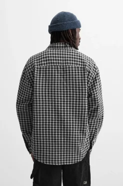 New CAMISA ESTRUCTURA CUADROS Hombre Camisas