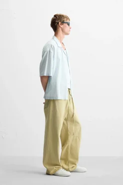 New CAMISA ESTRUCTURA LAVADA Hombre Camisas