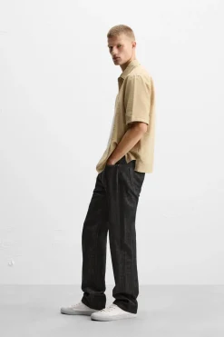 New CAMISA ESTRUCTURA MEZCLA VISCOSA Hombre Camisas