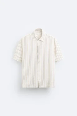 New CAMISA ESTRUCTURA RAYAS Hombre Camisas