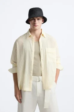 Fashion CAMISA ESTRUCTURA RAYAS Hombre Camisas