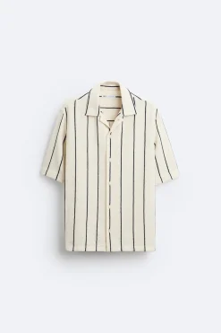 New CAMISA ESTRUCTURA RAYAS Hombre Camisas