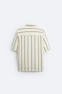 New CAMISA ESTRUCTURA RAYAS Hombre Camisas