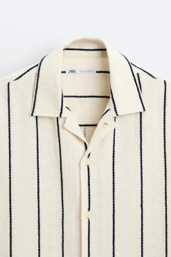 New CAMISA ESTRUCTURA RAYAS Hombre Camisas