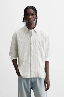 Fashion CAMISA ESTRUCTURA RAYAS Hombre Camisas