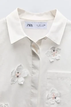 Niños ZARA 6 - 14 Años·Blusas / Camisas<CAMISA FLORES 3D