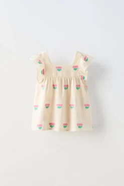 Niños ZARA 1½ - 6 Años·Camisas<CAMISA FLORES JACQUARD