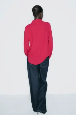 Sale CAMISA FLUIDA BOTÓN DORADO Mujer Camisas / Blusas