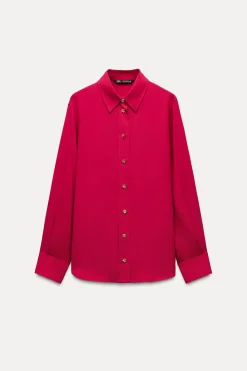 Sale CAMISA FLUIDA BOTÓN DORADO Mujer Camisas / Blusas