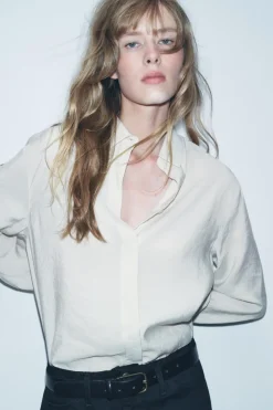 Sale CAMISA FLUIDA BOTONES ZW COLLECTION Mujer Camisas / Blusas