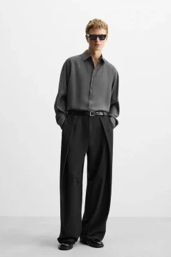 Discount CAMISA FLUIDA CON MODAL Hombre Camisas