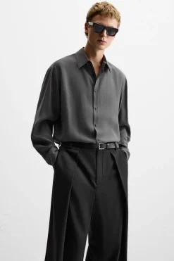 Discount CAMISA FLUIDA CON MODAL Hombre Camisas