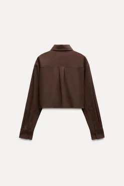 Outlet CAMISA FLUIDA CROP Mujer Camisas / Blusas