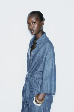 Clearance CAMISA FLUIDA DENIM Z1975 LAZADA Mujer Camisas / Blusas