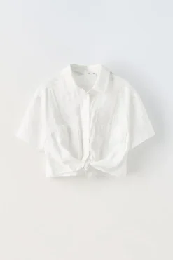 Niños ZARA 6 - 14 Años·Blusas / Camisas<CAMISA FLUIDA NUDO