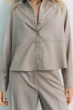 Sale CAMISA FLUIDA PESPUNTE MARCADO Mujer Camisas / Blusas