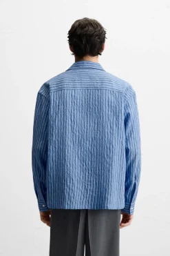 Discount CAMISA FLUIDA RAYAS Hombre Camisas