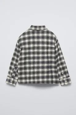 Niños ZARA 6 - 14 Años·Camisas / Sobrecamisas<CAMISA FRANELA CUADROS
