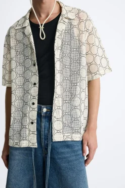 Discount CAMISA JACQUARD CALADOS Hombre Camisas