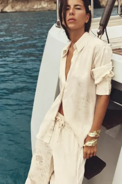 Outlet CAMISA JACQUARD FLORES Mujer Camisas / Blusas