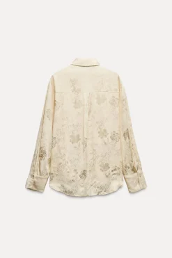 Outlet CAMISA JACQUARD FLORES Mujer Camisas / Blusas