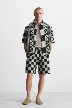 Fashion CAMISA JACQUARD GEOMETRICO Hombre Camisas