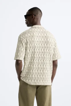 Outlet CAMISA JACQUARD GEOMÉTRICO Hombre Camisas