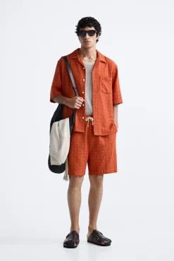 Online CAMISA JACQUARD GEOMÉTRICO Hombre Camisas